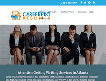 Tablet Screenshot of careerproatlanta.com